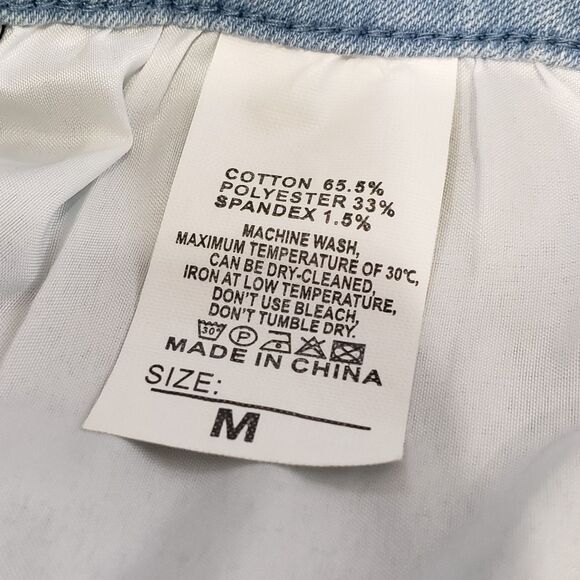 Women's Distressed Stretchy Jeans, Size Medium - Picture 3 of 9